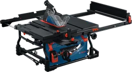 Bosch EXTS100-254X table saw with extendable work surface.