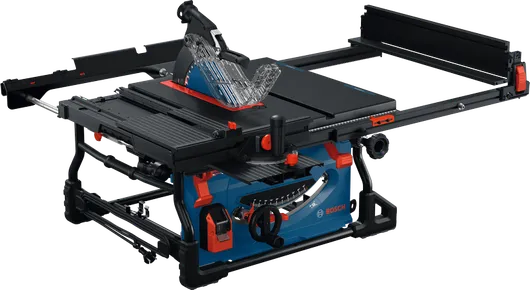 Bosch EXTS100-254X table saw with extendable work surface.