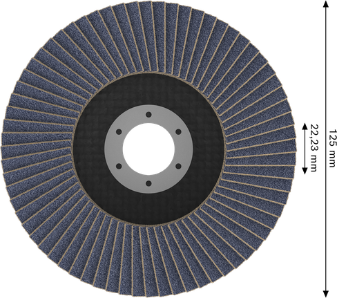 Bosch X451 Flap Disc 125mm G40 for metal grinding.