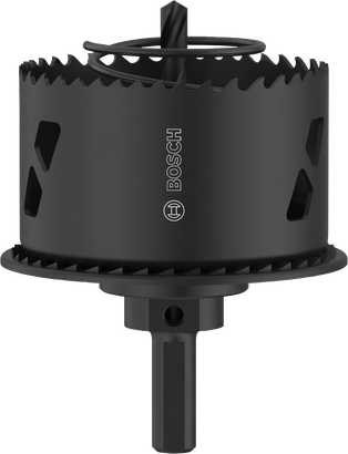 Bosch wood and drywall hole saw with countersink, 68 mm diameter.
