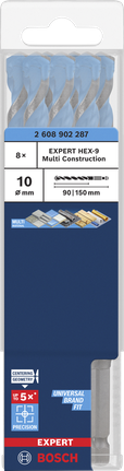 Bosch EXPERT HEX-9 Multi Construction Drill Bit 10mm.