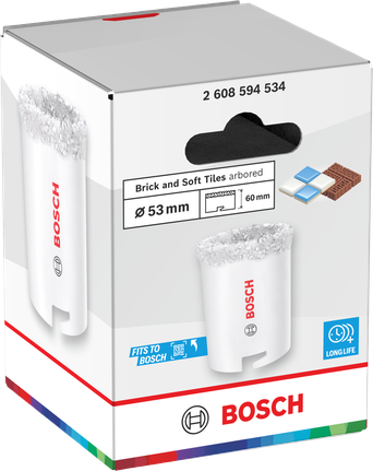 Bosch Brick and Soft Tile arbored hole saw 53x60 mm.