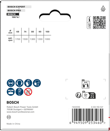 Bosch Wood and Drywall Arbored Hole Saw Set 68-100 mm.