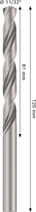 Bosch PRO Metal HSS-G Twist Drill Bit 11/32 inch.