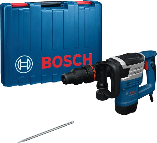 Bosch GSH 5 MX demolition hammer with case and chisel.