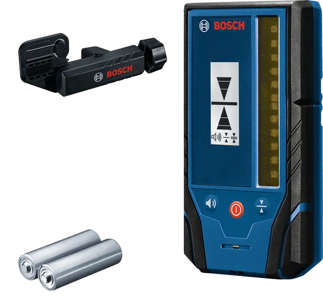 Bosch LR 3 laser receiver with clamp and batteries.