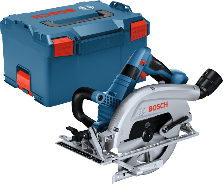 Bosch GKS 18V-70 L cordless circular saw with case.
