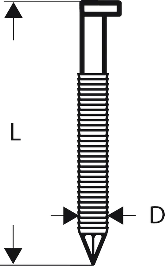 Bosch PRO SN34CH R 34° clipped head strip nail diagram.