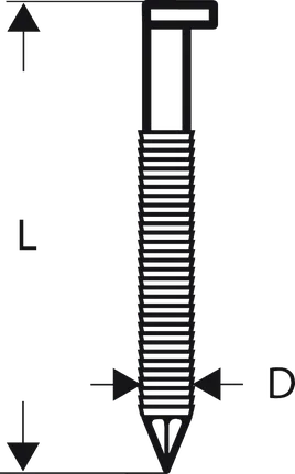 Bosch PRO SN34CH R 34° clipped head strip nail diagram.