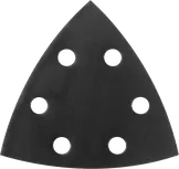 Bosch sanding plate with six dust extraction holes.
