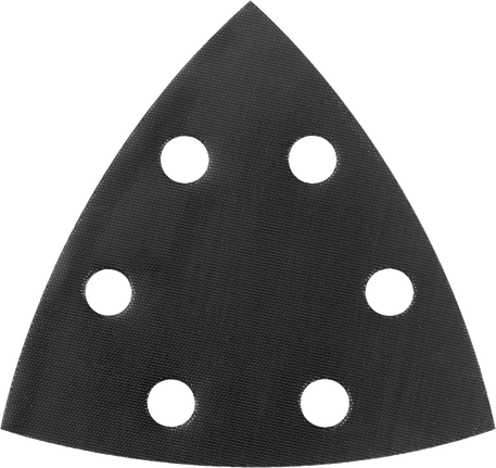 Bosch sanding plate with six dust extraction holes.