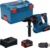 Bosch GBH18V-28F rotary hammer drill kit with 18V battery.