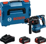 Bosch GBH 18V-22 rotary hammer drill set with batteries.