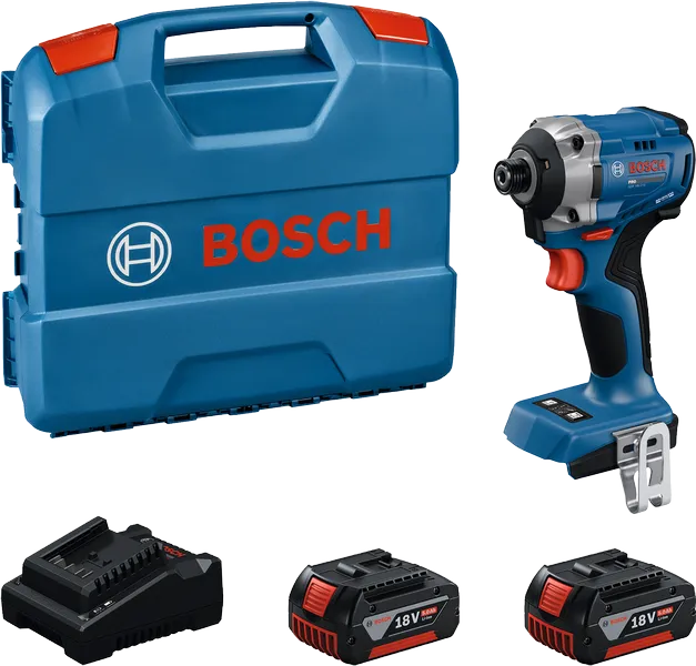 Bosch GDR 18V-215 cordless impact driver set.