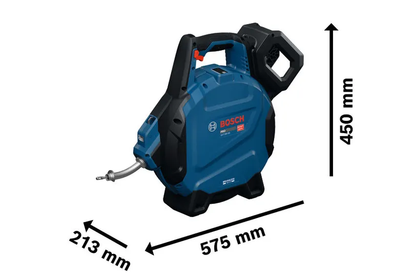 Bosch GFT18V-30 hose reel, compact and portable.