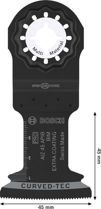 Bosch PRO AIZ 45 APIB plunge cut blade, 45x45 mm.
