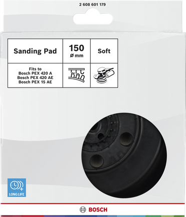 Bosch sanding pad soft 150 mm for PEX random orbit sanders.