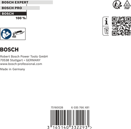 Bosch sanding plate accessory packaging.