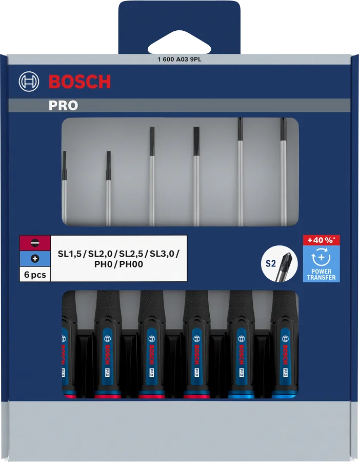PRO Precision Screwdriver PH/SL Set, 6 pcs