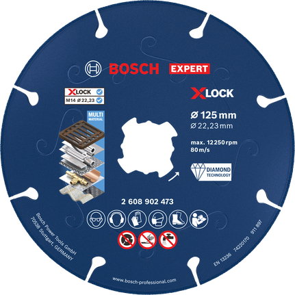 Bosch EXPERT Metal Diamond Cutting Disc X-LOCK 125 mm.
