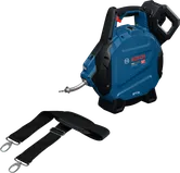 Bosch GFT18V-30 cordless air pump with carrying strap.
