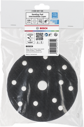 Bosch 125 mm intermediate layer sanding pad for sanders.