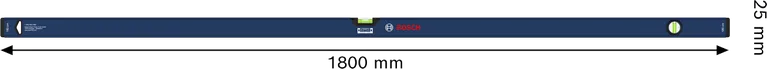 Bosch box level 180 cm for precise alignment.