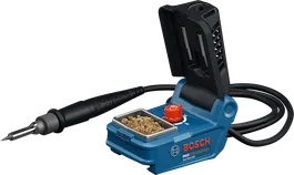 Bosch GLK18V-450 cordless soldering iron with cleaning pad.