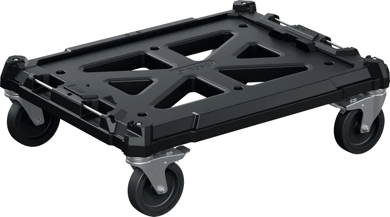 Bosch L-BOXX contractor wheeled cart for tool transport.
