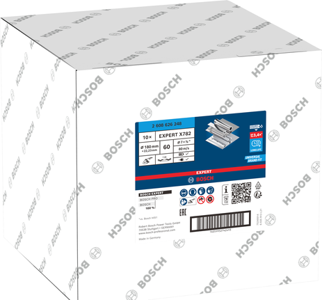 Bosch EXPERT X782 angled flap disc G60 180 mm box.