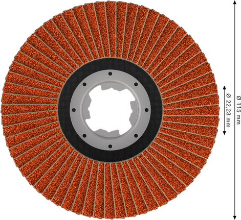 Bosch EXPERT X782 Flap Disc 115 mm angled G40 X-LOCK.
