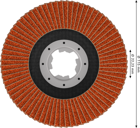 Bosch EXPERT X782 Flap Disc Angled 115 mm G80 X-Lock.