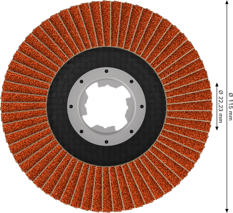 Bosch EXPERT X782 flap disc angled 115 mm G40 X-LOCK.