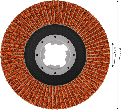 Bosch EXPERT X782 115mm angled flap disc G80 X-LOCK.