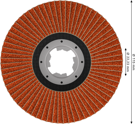 Bosch EXPERT X782 Flap Disc angled 115 mm G80 X-LOCK.