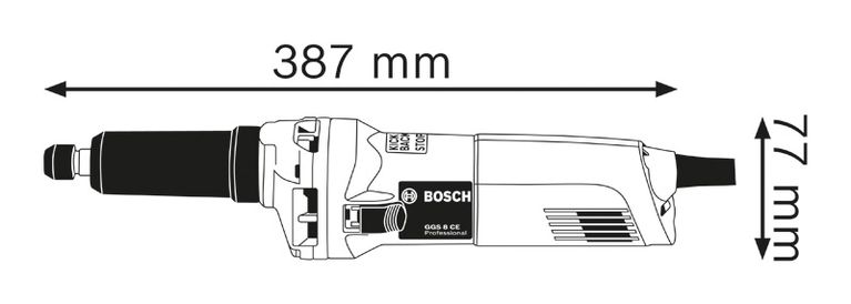 Meuleuse droite BOSCH GGS 8 SH Professional - 1200W Ø20mm - 0601214300
