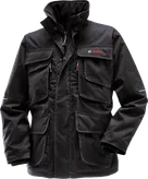 Bosch WPJ 09 parka, black polyester canvas jacket.