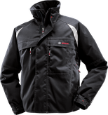Bosch WFJ 09 black pilot jacket in polyester canvas.