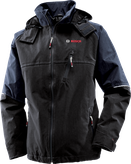 Bosch WRJ 09 black rain jacket with nylon canvas fabric.