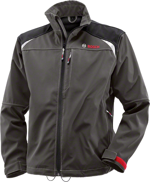 Bosch WSJ 18 softshell jacket in grey, triple layer.