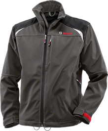 Bosch WSJ 18 softshell jacket in grey, triple layer.