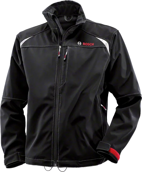 Bosch WSJ 09 softshell black jacket, triple layer polyester.