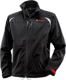 Bosch WSJ 09 softshell black jacket, triple layer polyester.