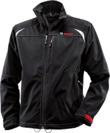 Bosch WSJ 09 softshell black jacket, triple layer polyester.