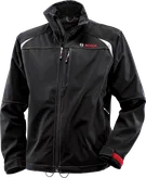 Bosch WSJ 09 softshell black jacket, triple layer polyester.