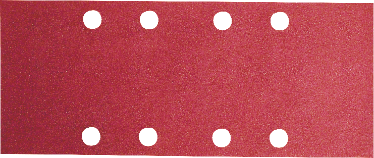 Bosch sanding sheet with eight dust extraction holes.