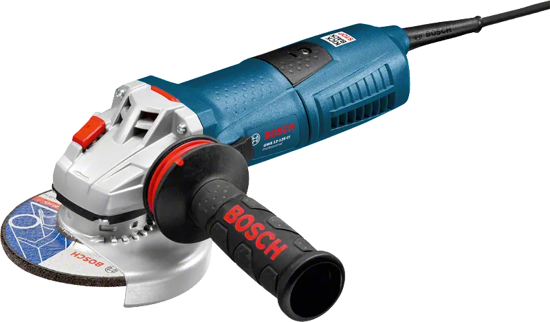 Bosch GWS 12-125 CI angle grinder with side handle.