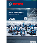 A collection of Bosch Professional power tools displayed on a table, featuring blue color and various types.