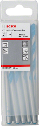 Bosch CYL-9 Multi Construction 8 mm drill bit set.