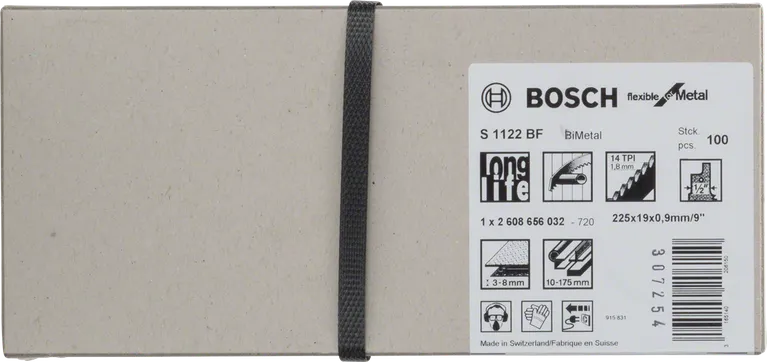 Bosch reciprocating saw blade S 1122 BF 9″.